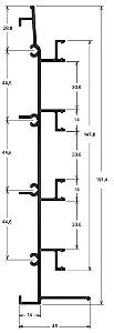 Perfil De Alumínio Linha Lg32 Ilg-160 Barra Com 6Mts