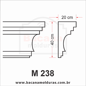 Moldura de Isopor 40x20 M238