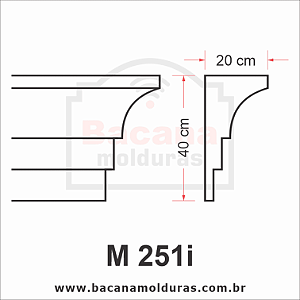 Moldura de Isopor 40x20 M251i
