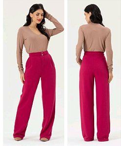calça moletom wide leg