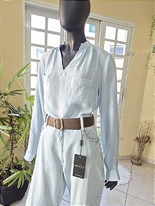 camisa feminina azul