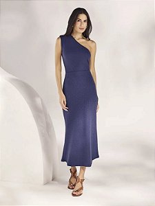 Blusa Assimétrica azul marinho
