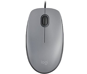 Mouse Com Fio Usb Logitech M110 Silent Silencioso Ambidestro Cinza