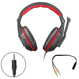 Headset Gamer Trust Ziva P3 Para Pc E Notebook + Adaptador P2