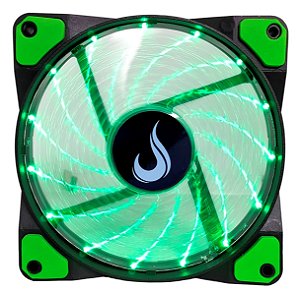 Cooler Fan Gamer Led Verde 120mm Gabinete Rise Mode Wind W1