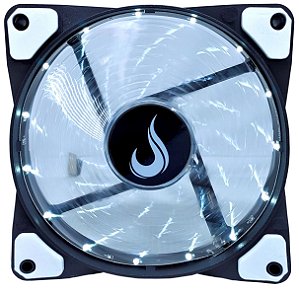 Cooler Fan Gamer Led Branco 120mm Gabinete Rise Mode Wind W1