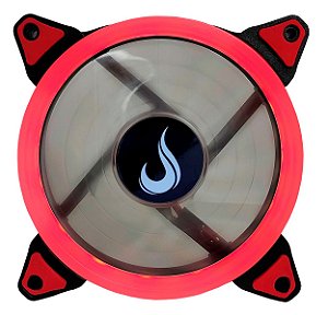 Ventoinha Pc Cooler Fan 120mm Vermelho Rise Mode P/ Gabinete