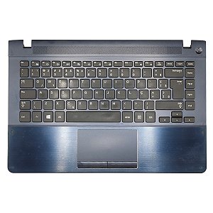 Carcaça Base Com Teclado Notebook Samsung Np470r4e ba81-18772a Azul