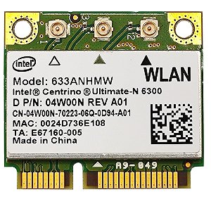 Placa Wifi Dual Band 5ghz Intel 633anhmw 04w00n Para Notebook Ml: Placa Wifi 5ghz Intel 633anhmw 04w00n Dell Latitude E6