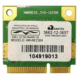 Placa Wifi 2.4Ghz Azurewave Aw-ne238h Para Notebook
