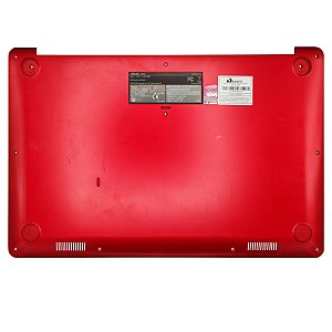 Carcaça Base Inferior Notebook Asus X510u 13nb0fy2ap0611 Vermelho Com Detalhes
