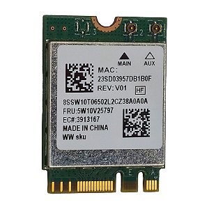 Placa Wifi 6 + Bt Realtek Rtl8852ae Para Notebook