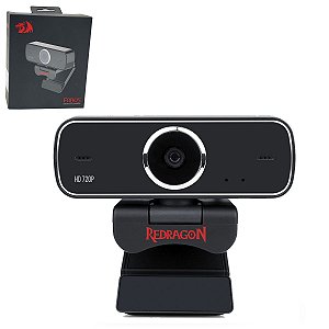 Webcam Para Pc Hd 720p Redragon Fobos Gw600 Rotação 360 Notebook Com Microfone