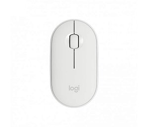 Mouse Sem Fio Bluetooth Wireless Logitech Pebble M350 Branco