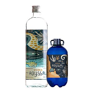 1 UND. VODKA ABYSSAL 950ml + 1 REFIL 1L VODKA ABYSSAL