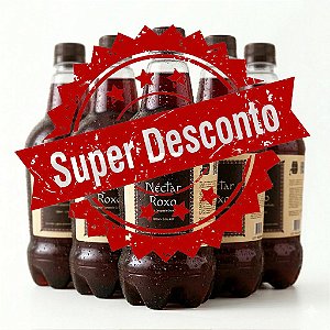 6x Chopp de Vinho Néctar Roxo 1L - PET Growler