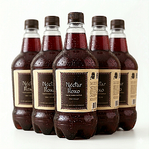 6x Chopp de Vinho Néctar Roxo 1L - PET Growler