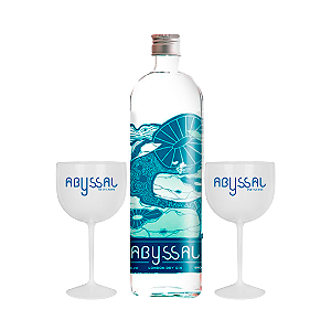 1 UND. GIN ABYSSAL 950ml + 2 UND. TAÇAS ACRÍLICO