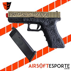 Pistola de Airsoft GBB We Glock G17 Ivory G001-Fb