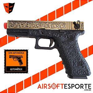 Pistol Airsoft WE Glock G18 Ivory G002-FB