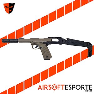 Pistol Airsoft Action Army AAP-01 Basic Desert Silenciador e Stock