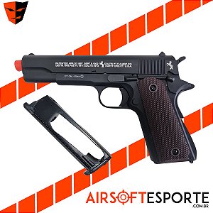 Pistola Airgun 4.5mm Src Krown Land Co2 Kl - 1911 BK