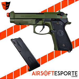 Pistola de Airsoft GBB GPM92 GP2 G&G Hunter Green