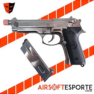 Pistola de Airsoft GBB SRC SR-92 Silver Platinum GB-0709
