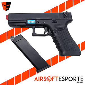 Pistol Airsoft WE Glock G18 Gen4 G002B-BK