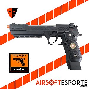 Pistola de Airsoft GBB WE M92 Biohazard Extended Semi Bk