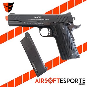 Pistola de Airsoft GBB KWA 1911 MKI Ptp Preto