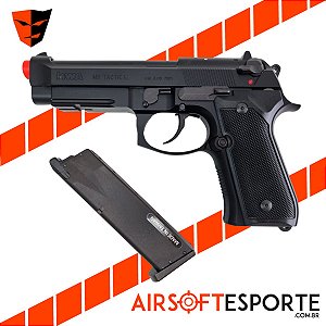 Pistola de Airsoft GBB KWA M9 Tactical Preto