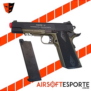 Pistola de Airsoft GBB KWA 1911 MKIV PTP Od Green