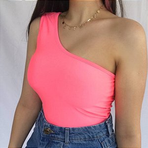 Body Ombro Só - Rosa Neon