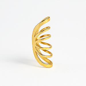 Piercing Fake Asa 6 fios Banhado A Ouro