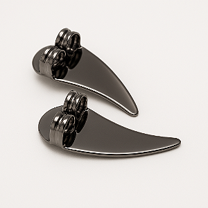 Tarraxa Ear Cuff Banhado A Ródio Negro