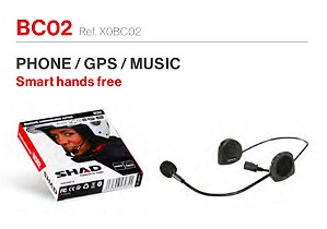 SHAD BC02 INTERCOMUNICADOR HANDS FREE INDIVIDUAL PILOTO - TELEFONE / GPS / MÚSICA