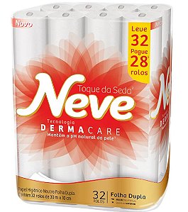 Papel Higiênico Neve Neutro Folha Dupla 30m Leve 32 Pague 28