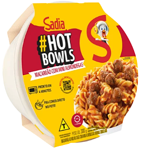 Hot Bowls Macarrão Mini Almôndegas Sadia 300g