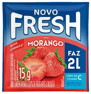 Refresco em Pó Fresh Morango Faz 2 Litros- 15g