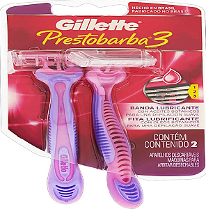 Aparelho de Depilação Gillette Prestobarba Feminino Descartável 2Un