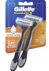 Aparelho de Barbear Gillette Prestobarba3 Descartável 2Un