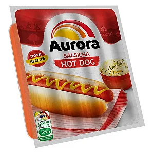 Salsicha hot dog Aurora tradicional 500g