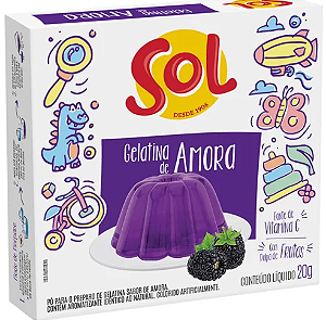 Gelatina Sol Sabor Amora 20g