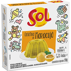 Gelatina Sol Sabor Maracujá 20g