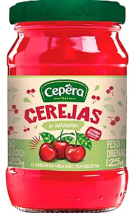 Cerejas Em Calda Vidro 125g - Cepêra - Calda Marasquino