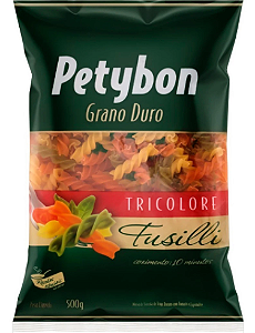 Macarrão Parafuso Fusilli Tricolore Grano Duro Petybon - 500g