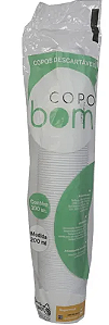 Copo Descartável Copobom Branco 200ml 100Un