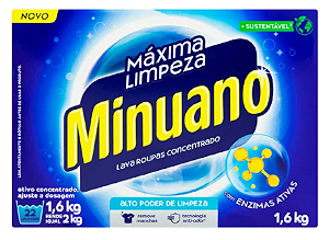 Sabão em Pó Minuano Máxima Limpeza Cartucho 1,6kg