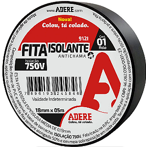 Fita Isolante Adere Antichamas Isolação 750V 18mmx5m